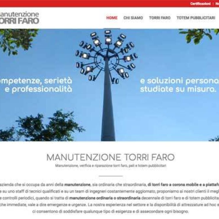 sito web manutenzione torri faro