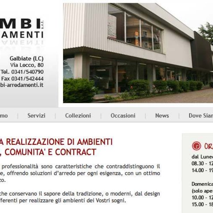 Combi Arredamenti, realizzazione sito web