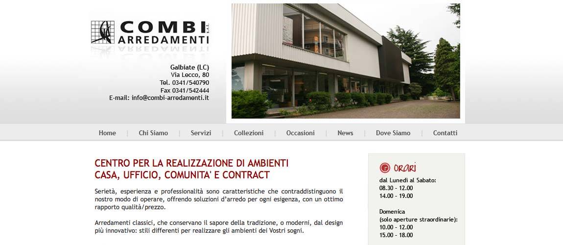 Combi Arredamenti, realizzazione sito web