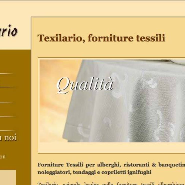 Texilario, Realizzazione sito web azienda tessile