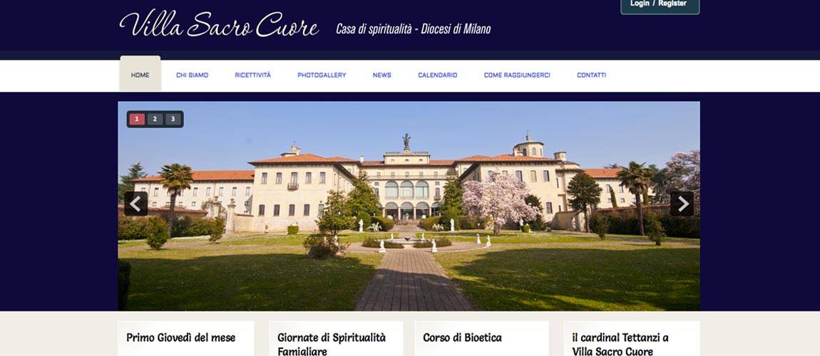 Realizzazione sito web Villa Sacro Cuore Triuggio